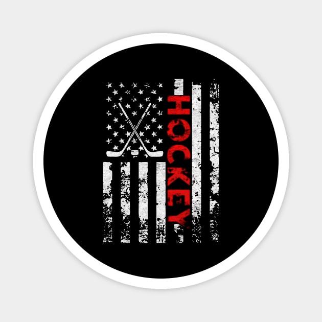 Hockey america flag Magnet by Sendumerindu